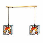 Cargar imagen en el visor de la Galería, stained glass cat pendant light SKU option