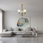 Afbeelding laden in galerijweergave, Radiara Kroonluchter - Gelaagd Steen Schijf Ontwerp Modern Luxe Stijl voor Eetkamer en Woonruimte