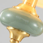 Afbeelding laden in galerijweergave, Rowanea Keramische Wandkandelaar met Stoffen Kap en Metalen Afwerking – Boerderij Moderne Ganglamp