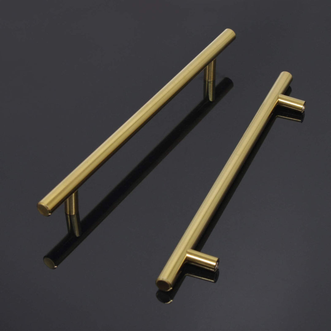 Satin Brass Bar Pulls – Modern Gold Bar Handle Cabinet Hardware