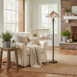 Afbeelding laden in galerijweergave, TF Astoria Art Deco Vloerlamp van Glas-in-Lood – Geometrisch Ontwerp Staande Lamp voor Woonkamer