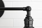 Load image into Gallery viewer, Conique Industrial Double Arm Wall Light for Bathroom & Vanity