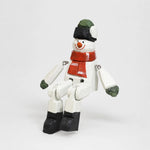 Carica l'immagine nella visualizzazione Galleria, Hand-carved wooden santa snowman ornament