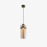 Cargar imagen en el visor de la Galería, Style B amber brass pendant light