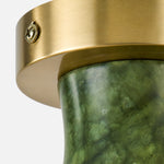 Charger l'image dans la visionneuse de la galerie, Brushed brass ceiling plate and jade shade connection