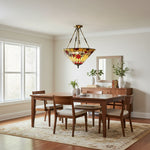 Afbeelding laden in galerijweergave, TF Vlinder Hanglamp – Geleide Glas Hanglamp in Art Nouveau Stijl voor Woonkamer