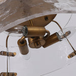 Cargar imagen en el visor de la Galería, Rustic Industrial Clear Glass Semi Flush Ceiling Light for Kitchen and Living Room