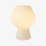 Afbeelding laden in galerijweergave, Nera Geribbelde Glazen Tafellamp Retro – Modern Ontwerp Gloed Nachtkastje Accent