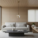 Afbeelding laden in galerijweergave, Clarione in hoogte verstelbare glazen hanglamp - Klassieke Art Deco lamp