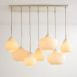 Load image into Gallery viewer, Rivrona Contemporary 7-Light Chandelier - Modern Glass Lighting for Dining Rooms
