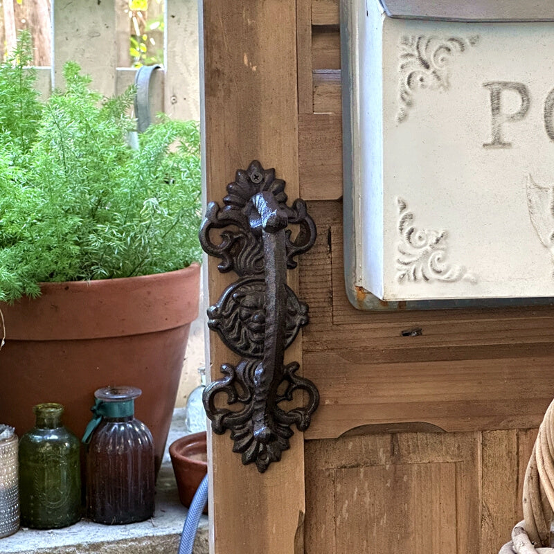 European Garden Door Handle – Retro Cast Iron Craft Door Pull Handle