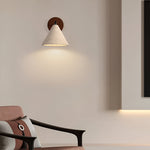 Cargar imagen en el visor de la Galería, Lámpara de Pared LED de Travertino Amarillo en Forma de Cono