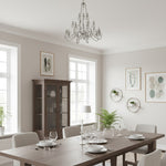 Bild in der Galerieansicht laden, Talonis Kristall-Kronleuchter - Traditioneller Kerzenstil aus Messing und Nickel für Wohnzimmer und Esszimmer