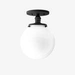 Load image into Gallery viewer, Glorica White Opal Sphere Modern Semi-Flush Light for Bedroom & Entryway