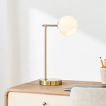 Load image into Gallery viewer, Brina Glass USB Table Lamp - Modern Bedside Desk Light with Style