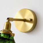 Cargar imagen en el visor de la Galería, Brass round backplate and wall arm detail