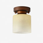 Cargar imagen en el visor de la Galería, Gradient yellow glass flush mount ceiling light with brushed bronze finish
