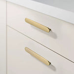 Load image into Gallery viewer, Brass Door Pulls – Modern Gold Cabinet Pulls & Brushed Drawer Handles