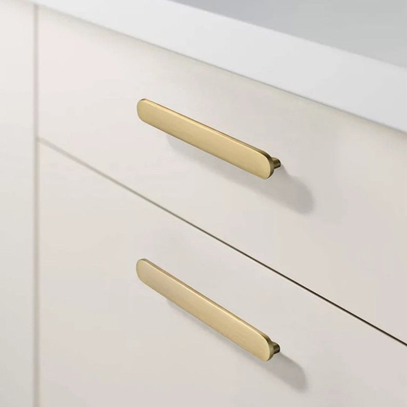 Brass Door Pulls – Modern Gold Cabinet Pulls & Brushed Drawer Handles