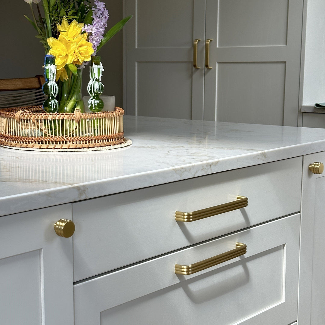 Sleek Tubular Brass Handles – Contemporary Cabinet Pulls