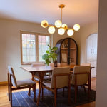 Load image into Gallery viewer, Alessora Multi-Sphere Brass Frame Chandelier for Dining Room & Kitchen