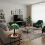 Afbeelding laden in galerijweergave, TF Dragonfly Tafellamp – Vintage Glas-in-Lood voor Woonkamer & Slaapkamer