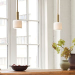 Load image into Gallery viewer, Cerova Modern Ivory Porcelain Pendant Light – Soft Organic Design for Kitchen Island