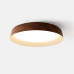 Cargar imagen en el visor de la Galería, Wabi-Sabi Wood Color LED Flush Mount Ceiling Light