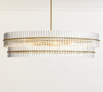 Load image into Gallery viewer, Lumora Crystal Pendant Light – Elegant Tumbled Brass & Cut Glass