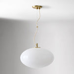 Afbeelding laden in galerijweergave, Lumivelle minimalistische glazen hanglamp – verstelbare hoogte dimbaar ontwerp