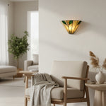 Bild in die Galerieansicht laden, TiffStar Jugendstil Blattmotiv Tiffany-Wandleuchte – Vintage-inspirierte Akzentbeleuchtung für Flur und Wohnzimmer