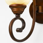 Charger l'image dans la visionneuse de la galerie, Curved bronze-tone metal arm detail