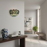 Afbeelding laden in galerijweergave, TF Dragonfly patroon wandlamp – Klassiek handgesneden glas-in-lood voor gangen en slaapkamers