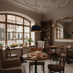 Afbeelding laden in galerijweergave, Lirra metalen koepellamp – industriële silhouetlamp voor keukens