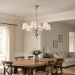 Carica l'immagine nella visualizzazione Galleria, French Vintage Fabric Shade Chandelier