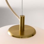 Afbeelding laden in galerijweergave, Lumivelle minimalistische glazen hanglamp – verstelbare hoogte dimbaar ontwerp