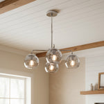 Charger l’image dans la visionneuse de la galerie, Suspension globe en verre Tracian style milieu du siècle pour salle à manger