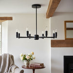 Load image into Gallery viewer, Mobilux Line Modern Chandelier - 8 Arm Mid Century Hanging Light