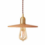 Cargar imagen en el visor de la Galería, Cherry wood carved wooden pendant light shade