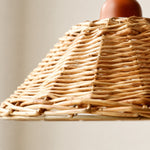 Charger l'image dans la visionneuse de la galerie, Natural rattan pendant shade edge and weave detail