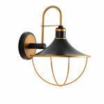 Cargar imagen en el visor de la Galería, Black and Gold Outdoor Wall Lantern