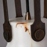 Cargar imagen en el visor de la Galería, Dark metal side hardware and marble-look shade detail