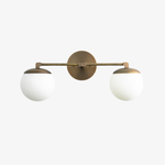 Load image into Gallery viewer, Glorica Glass Vanity Light - Art Deco Brass Wall Globe Fixture Modern