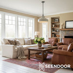 Load image into Gallery viewer, Hanton Modern Linear Hanging Light – Damp Rated for Kitchen & Bathroom