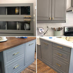 Load image into Gallery viewer, Gold Square Bar Cabinet Drawer Pulls – Modern Gold Cabinet Handles