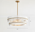Load image into Gallery viewer, Lumora Crystal Pendant Light – Elegant Tumbled Brass & Cut Glass