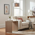 Afbeelding laden in galerijweergave, Lirra multifunctionele vloerlamp met tafelbladontwerp – stijlvolle staande lamp voor woonruimtes