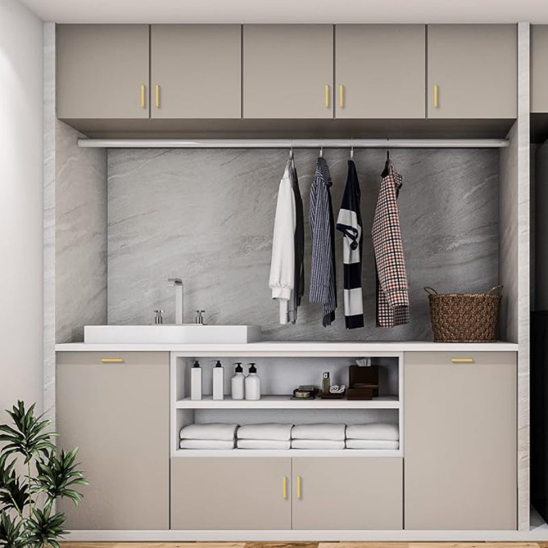 15-Pack Modern Square Drawer Pulls – Brushed Brass Gold Handles