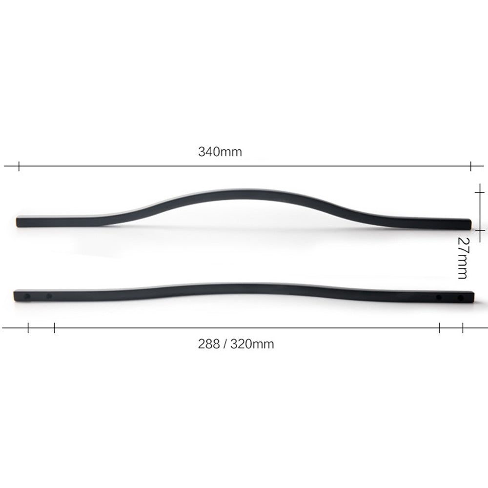Curved Cabinet Handles – Minimalist Black Gold Cabinet Door Handle Set