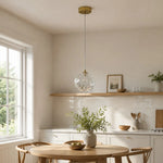 Charger l'image dans la visionneuse de la galerie, Glass pendant lamp above a dining table